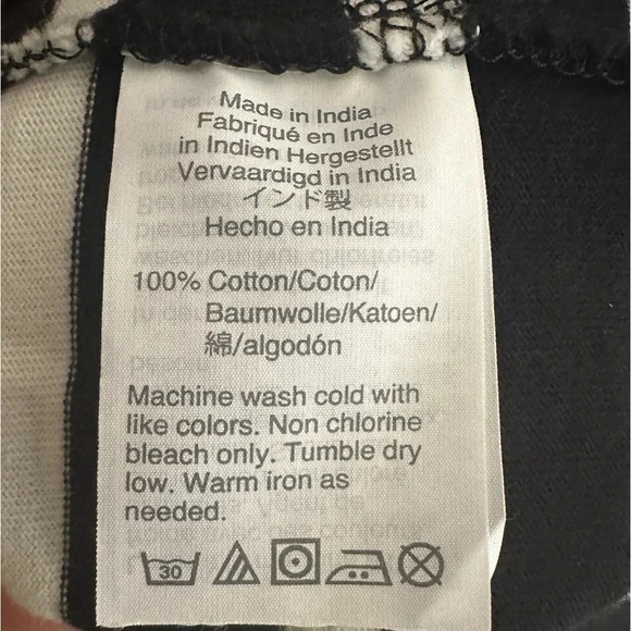 J.CREW Mini Shirt Dress Black & White Stripes Short bell sleeves Cotton Sz S - Picture 3 of 6